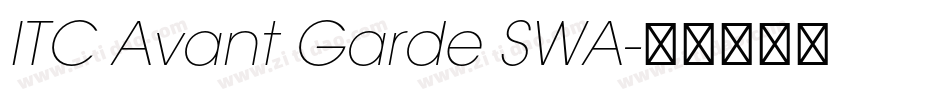ITC Avant Garde SWA字体转换
